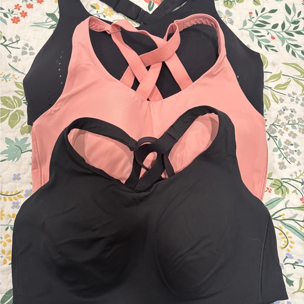 lululemon athletica Pink and Black Sports Bras 34DDD
